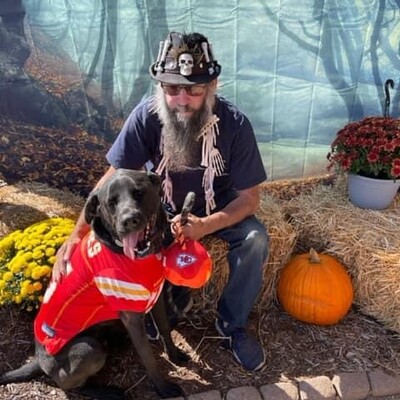 Chiefs fan at the Howl-o-Ween party